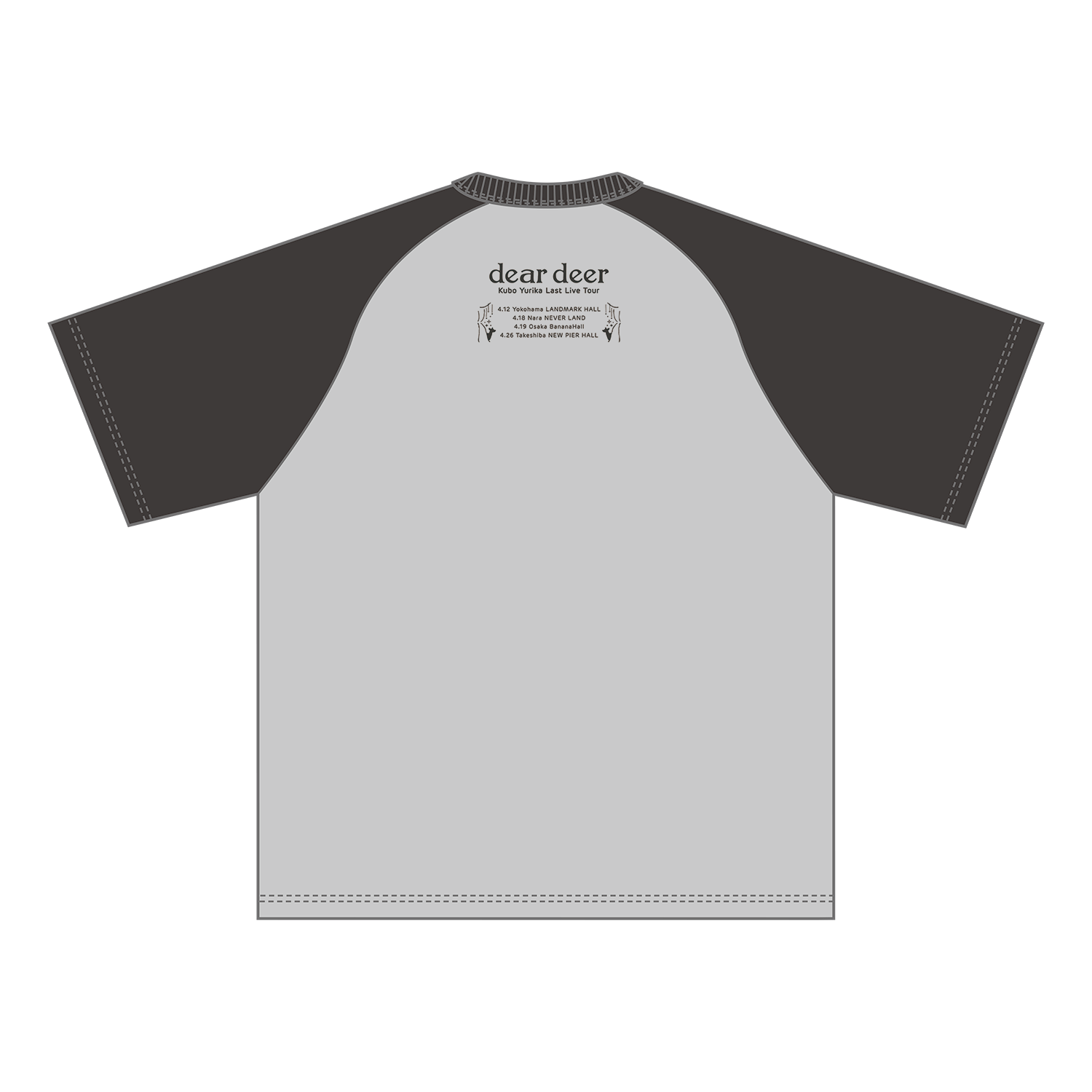 久保ユリカグッズ　バラ売り不可 久保ユリカ ラストライブツアー dear deer ラグランTシャツ | きゃにめ